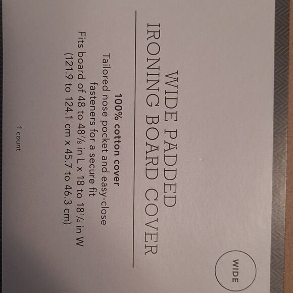 NIP Threshold Wide Padded Ironing Board Cover Blue Striped - Picture 3 of 4